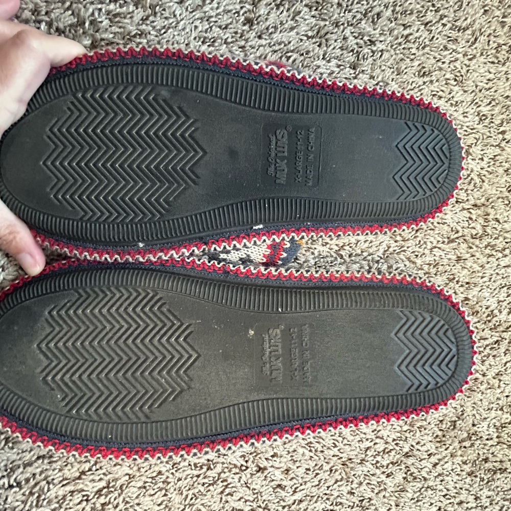 "Original Muk Luks" Plaid  Slippers Size XL (11-12),  Casual Comfort Holidays - Picture 7 of 8